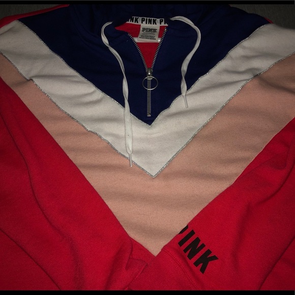 VS Pink quarter zip hoodie - Picture 2 of 4